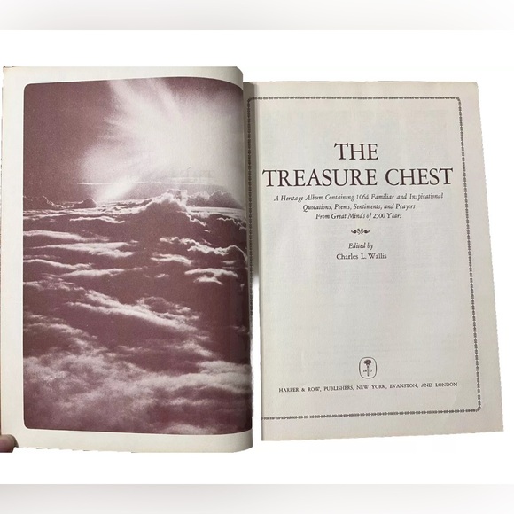 Vintage Inspirational Hardcover Book The Treasure Chest By Charles L Wallis 1965 - Picture 3 of 13